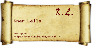 Kner Leila névjegykártya